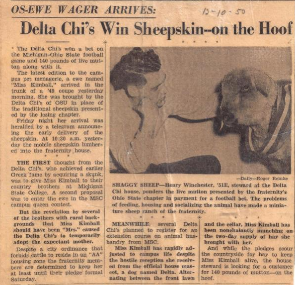 Delta Chi Wins Sheepskin on the Hoof