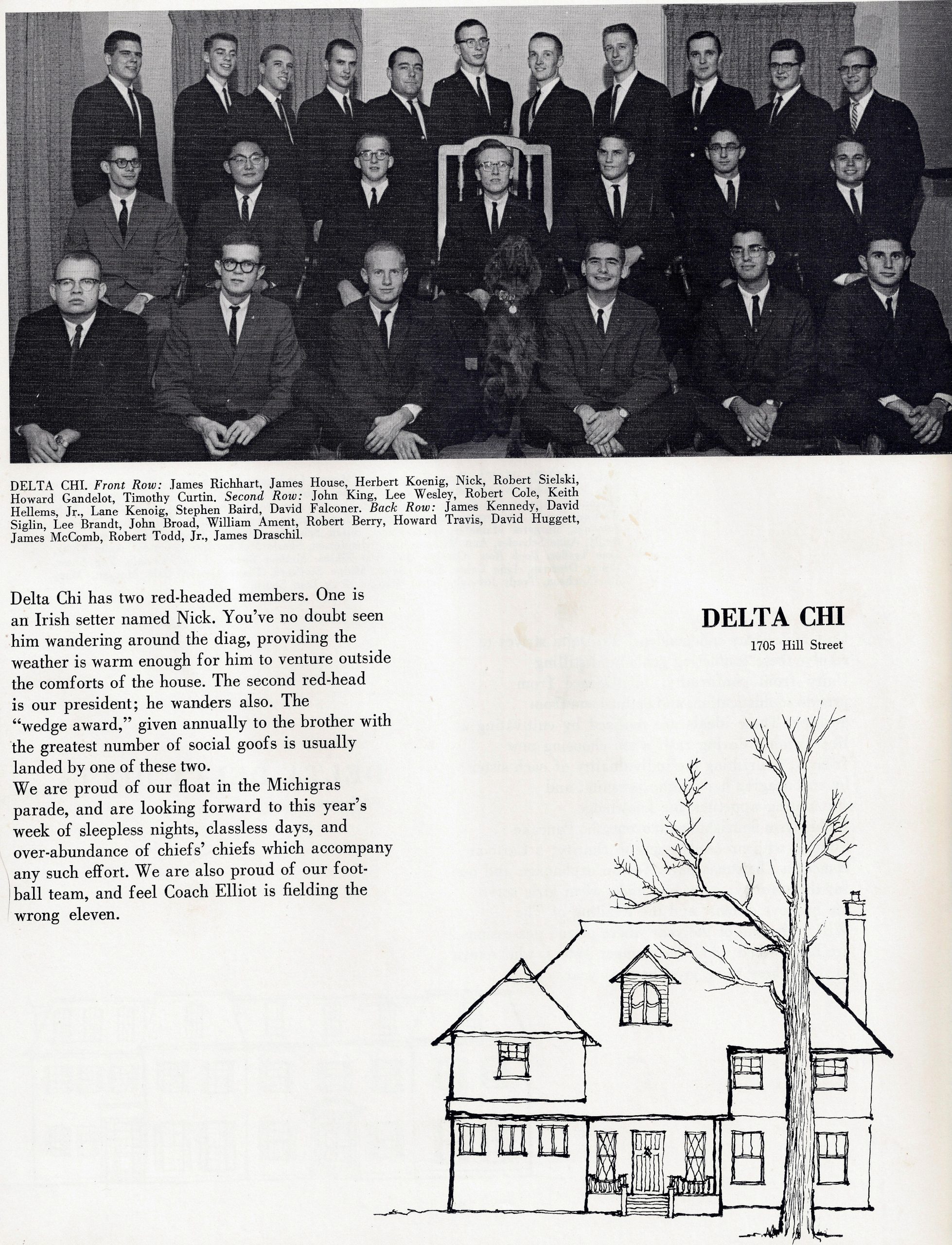 Throwback to Delta Chi in 1962